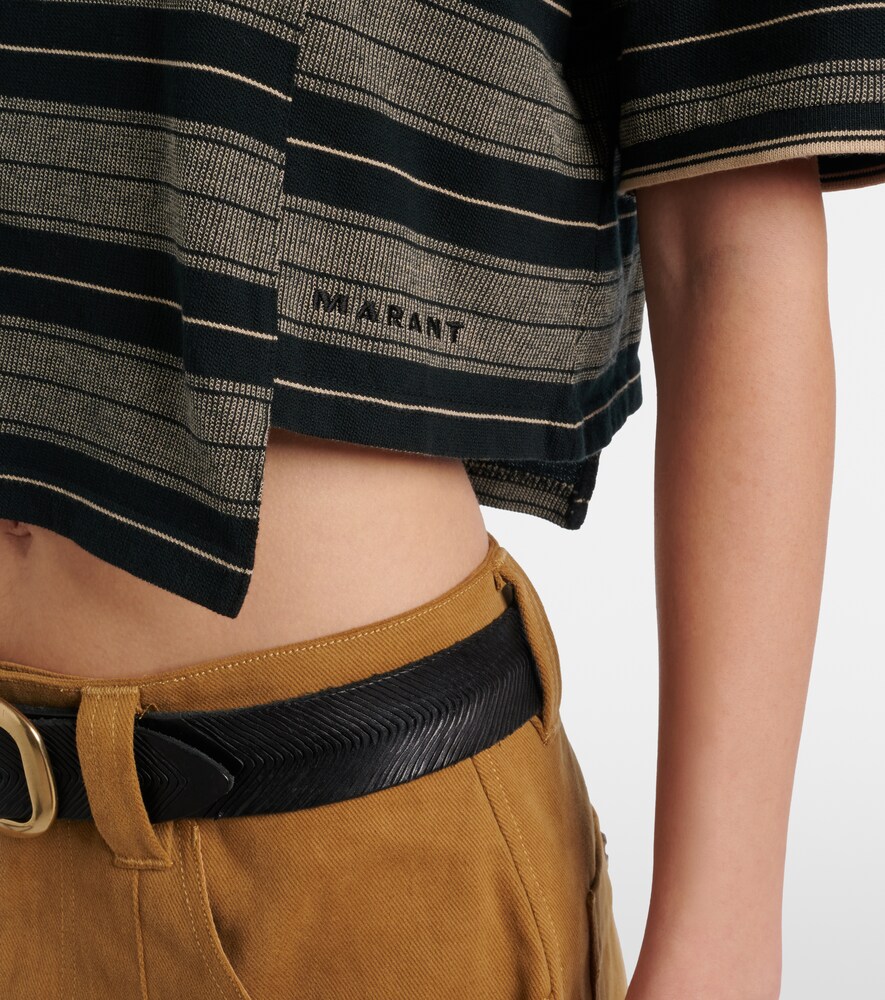 Isalyne Striped Cotton Polo