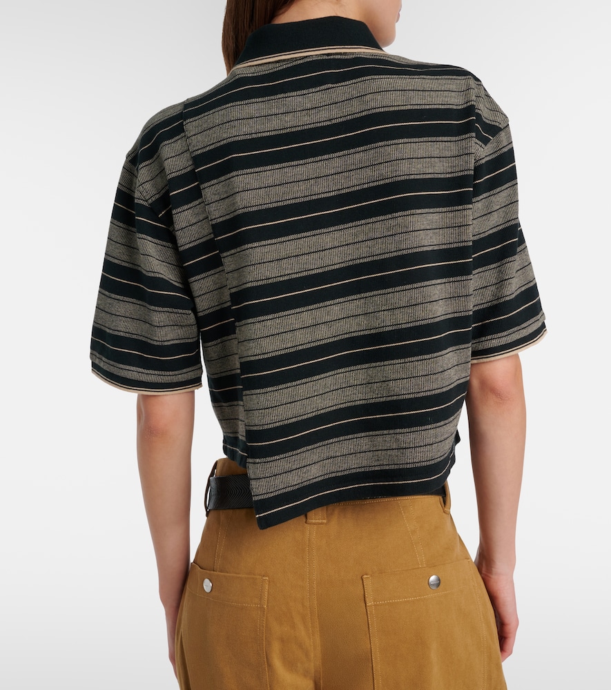 Isalyne Striped Cotton Polo