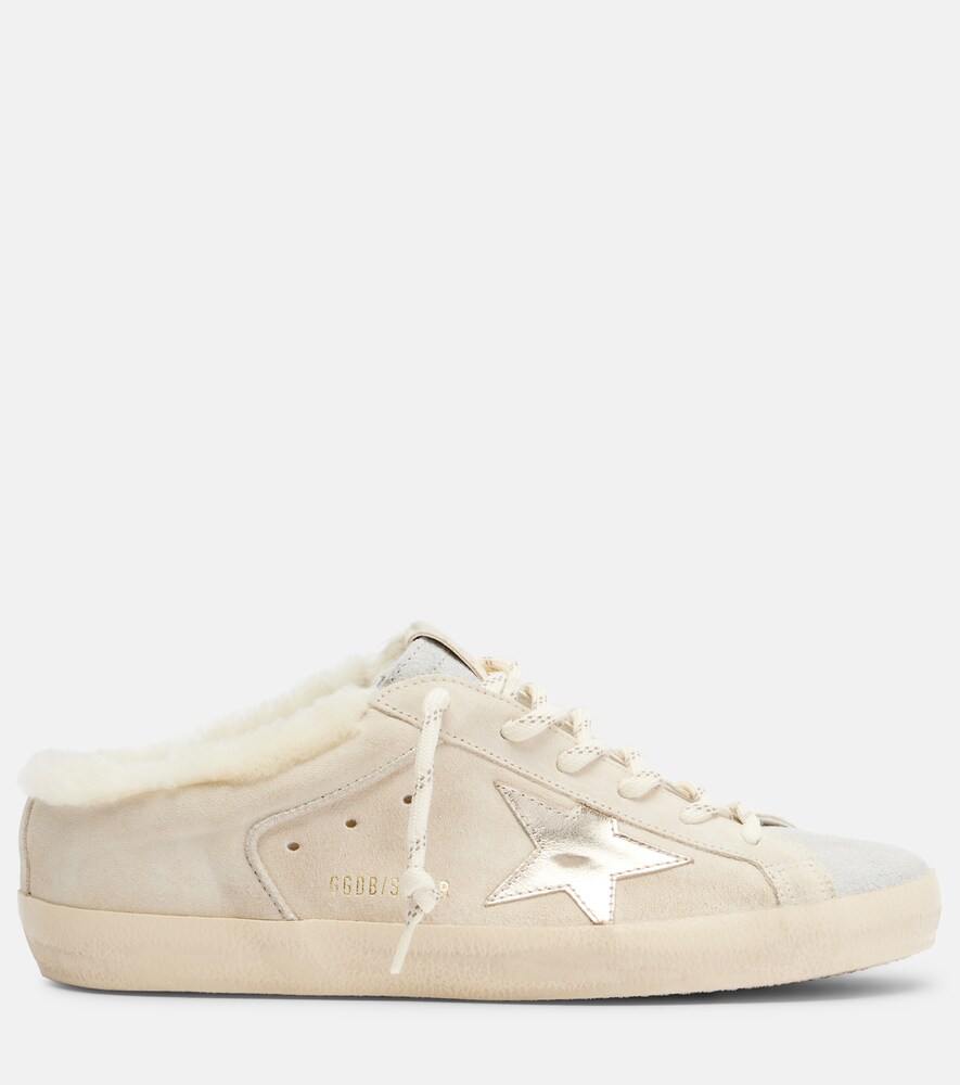  Golden Goose Golden Goose Super-star Shearling-lined Suede Sneakers 
