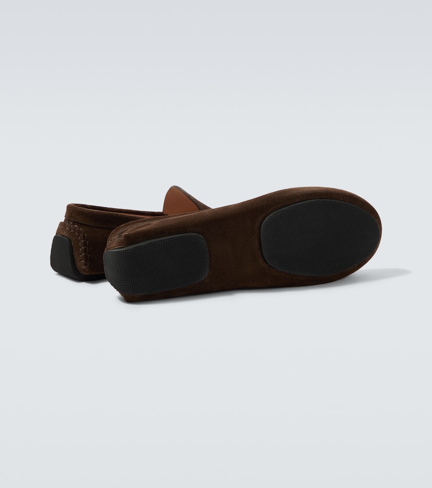  The Row The Row New Lucca Suede Slip-on Shoes 
