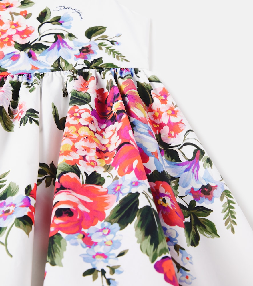  Dolce&gabbana Kids Dolce&gabbana Kids Kleid Aus Baumwollpopeline 