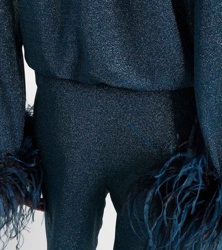  Oseree Osã©ree Lumiã¨re Plumage Wide-leg Pants 