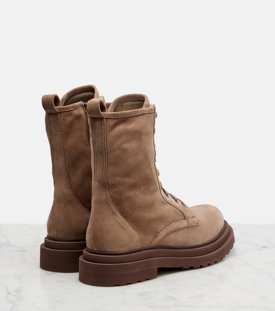 Suede Lace-Up Boots
