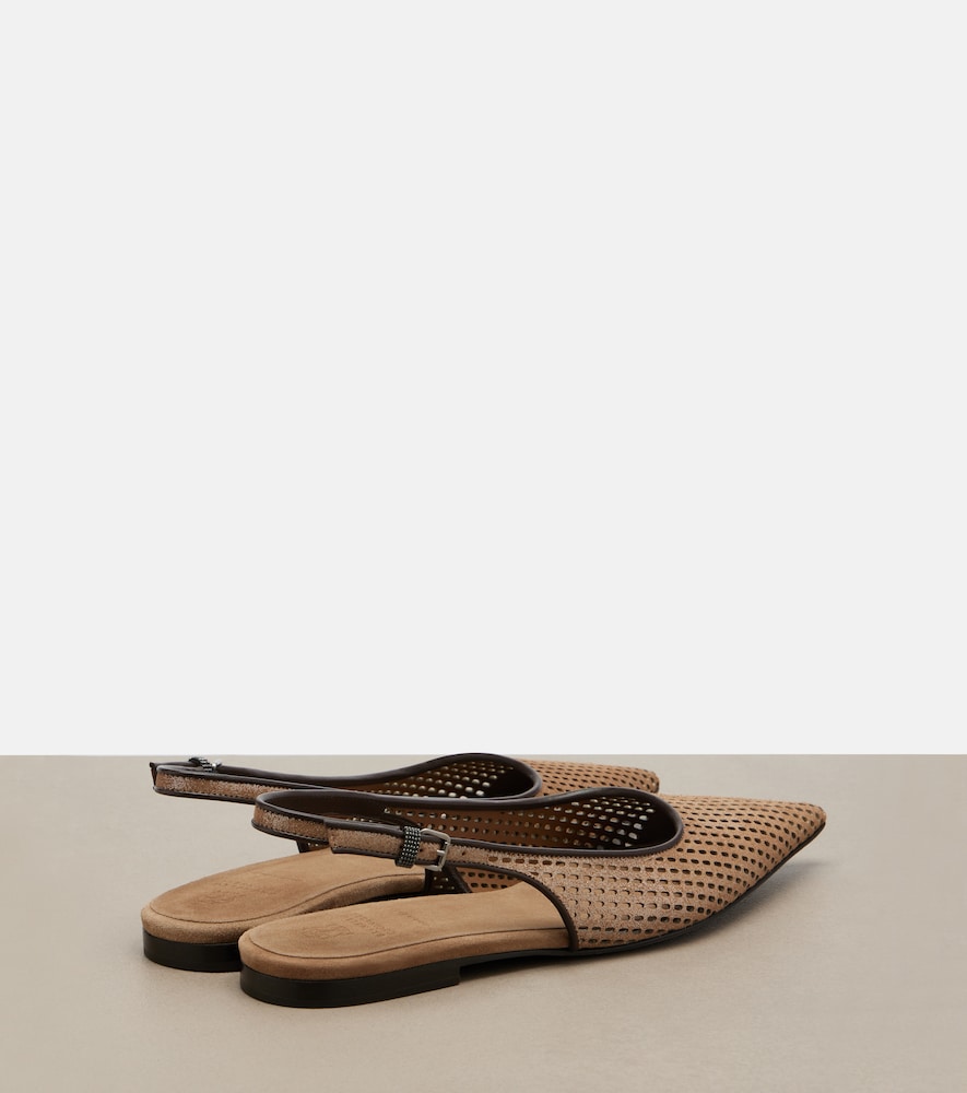  Brunello Cucinelli Brunello Cucinelli Slingback-ballerinas Aus Leder 