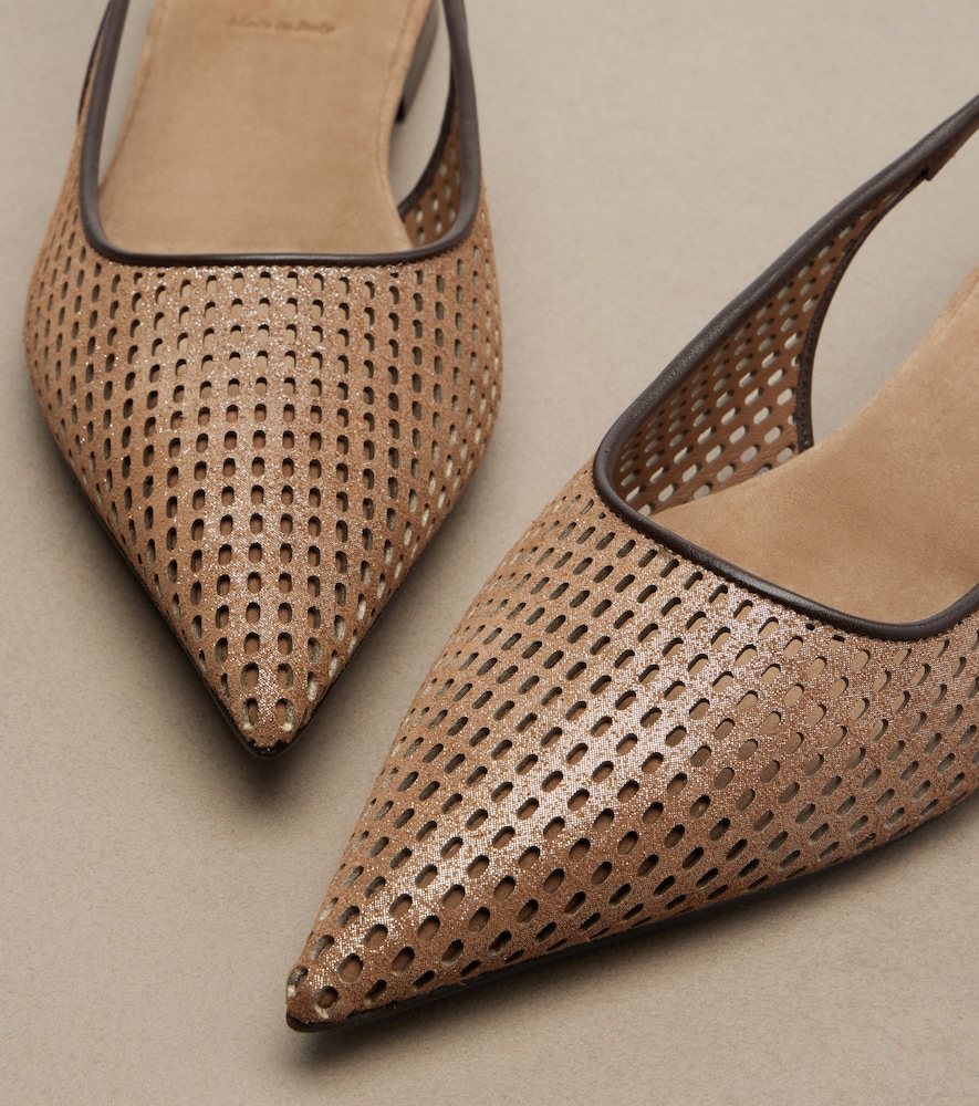  Brunello Cucinelli Brunello Cucinelli Slingback-ballerinas Aus Leder 
