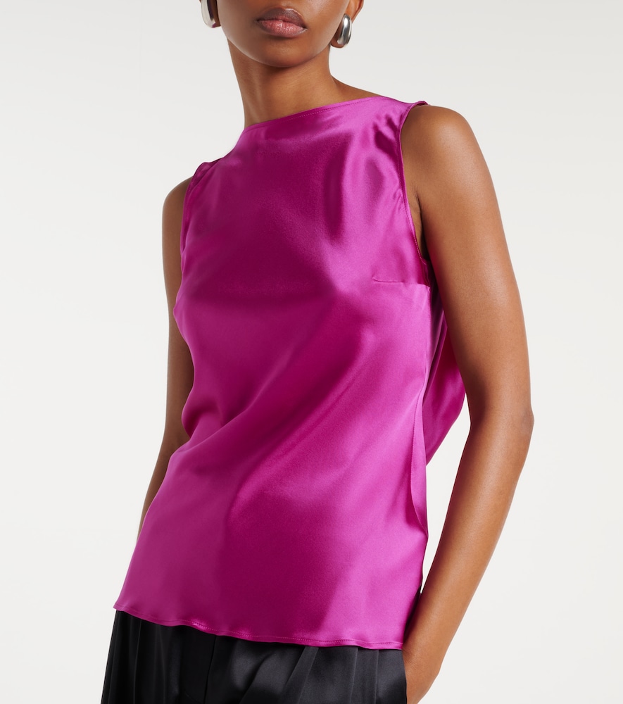 Open-Back Silk-Blend Top