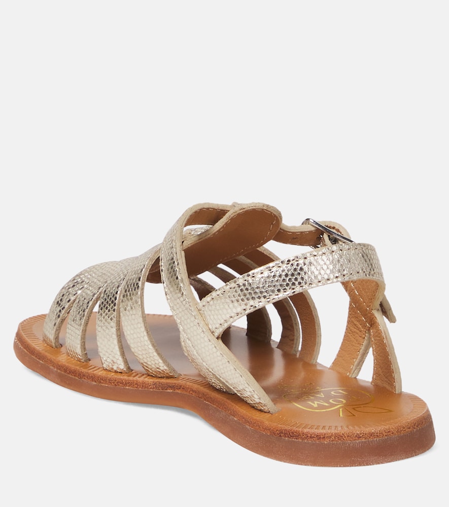  Pom D'api Pom D'api Sandalen Plagette Strap Aus Metallic-leder 