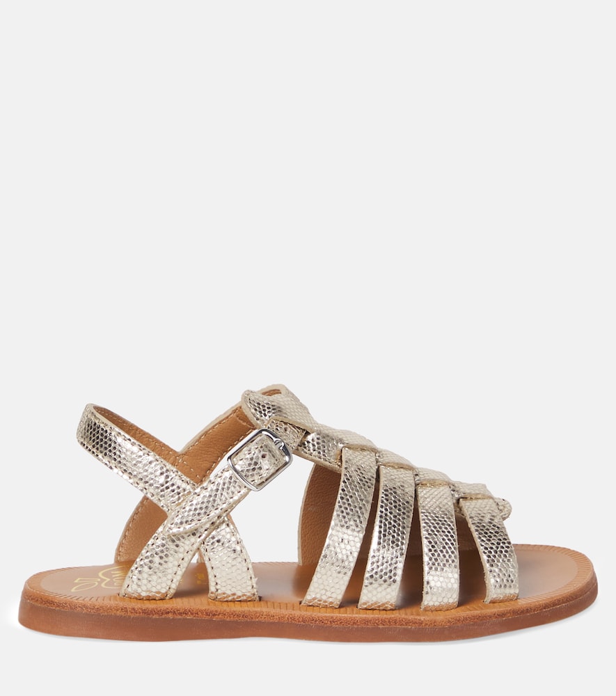 Pom D'api Pom D'api Sandalen Plagette Strap Aus Metallic-leder 