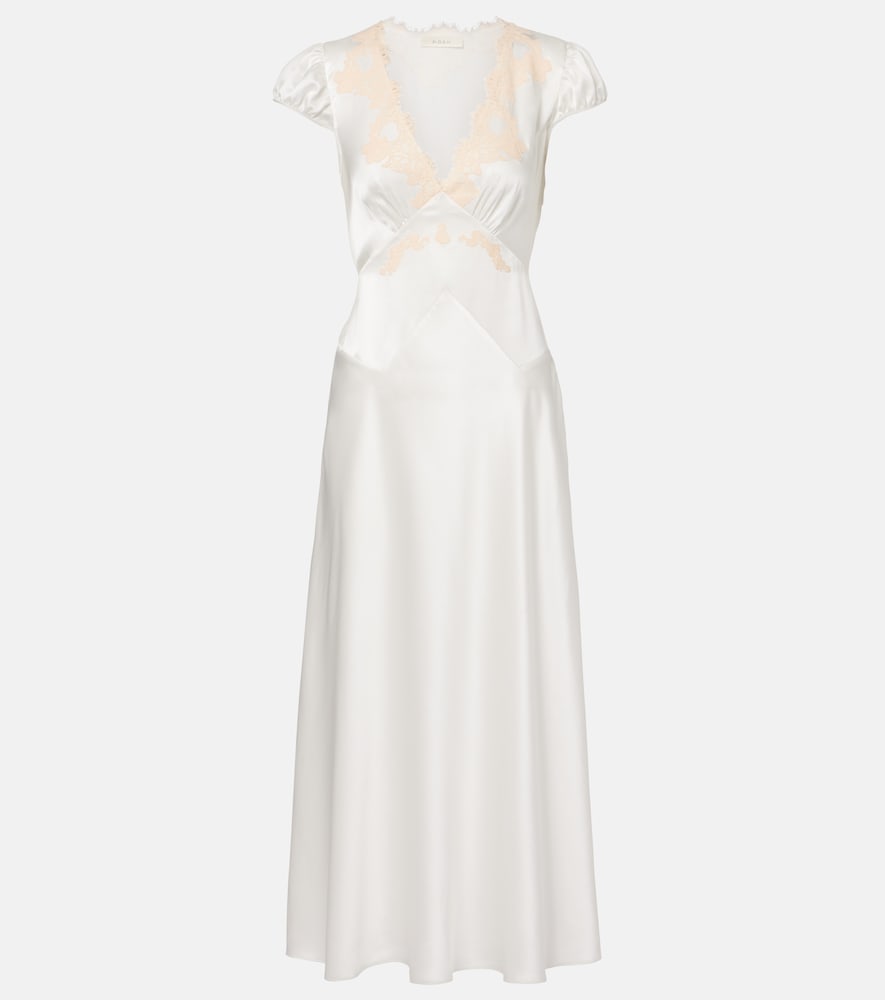 Doen Dôen Coraline lace-trimmed silk midi dress