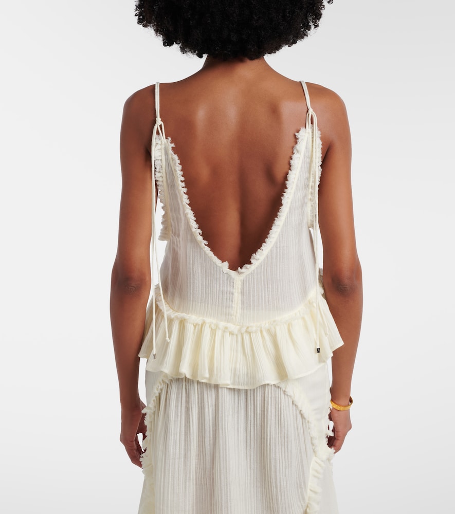 Ruffled Cotton Camisole Top