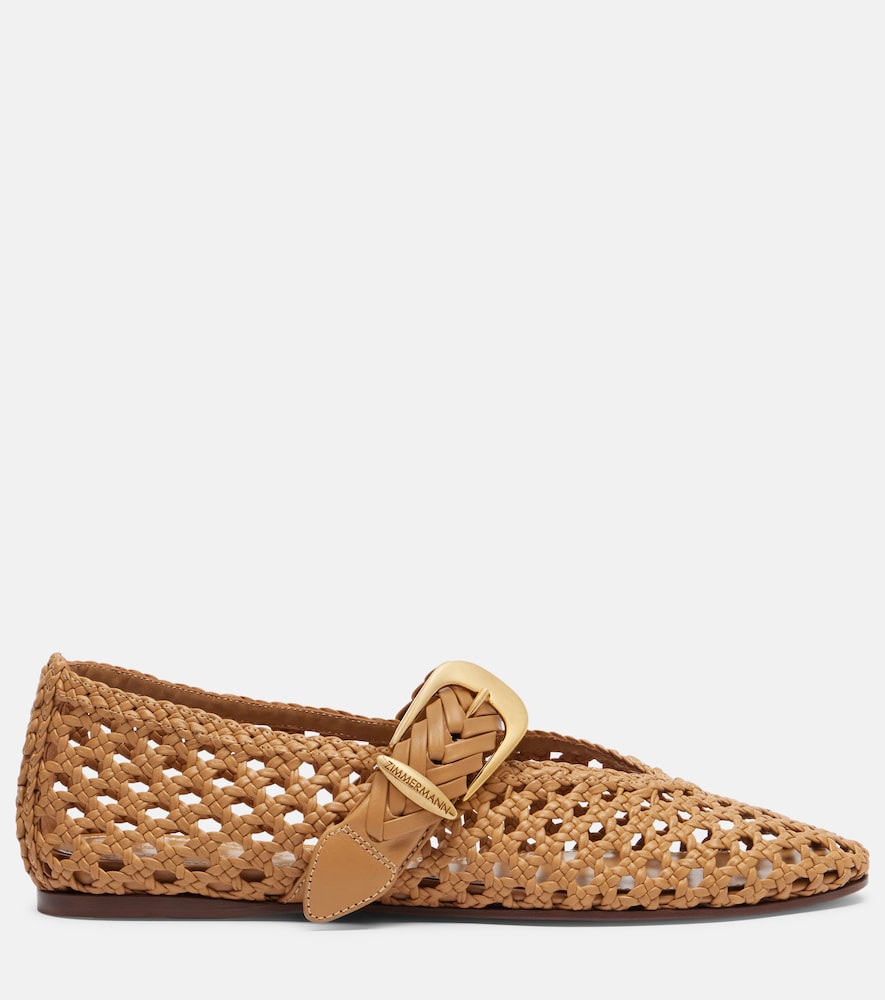 Alchemy Woven Leather Mary Jane Flats