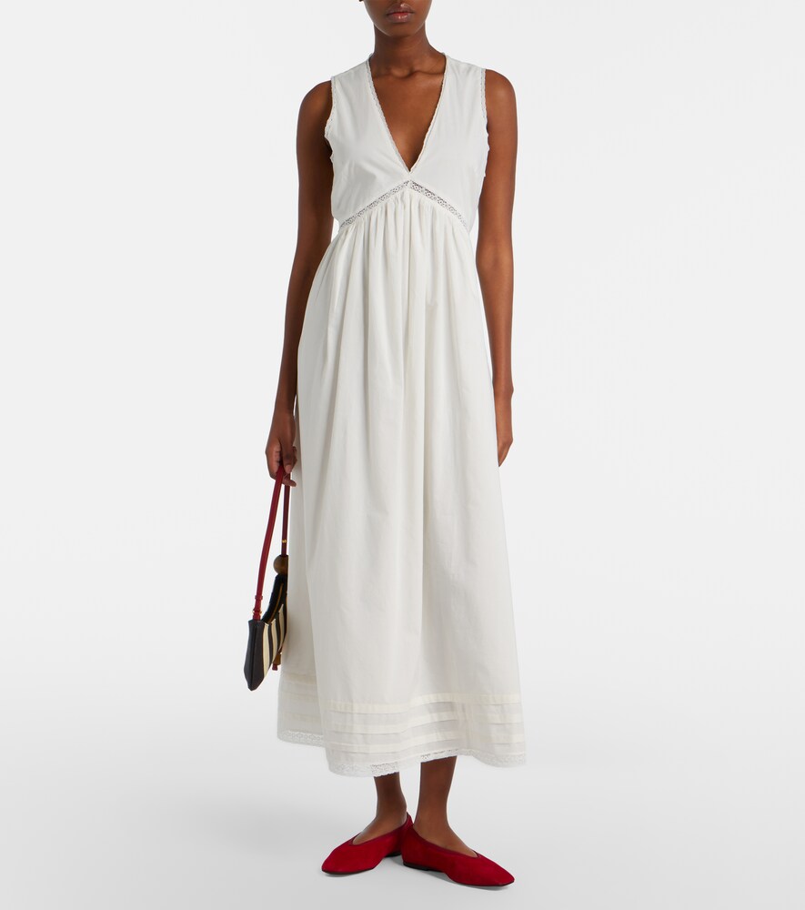 Faithfull Fiora cotton lace midi dress