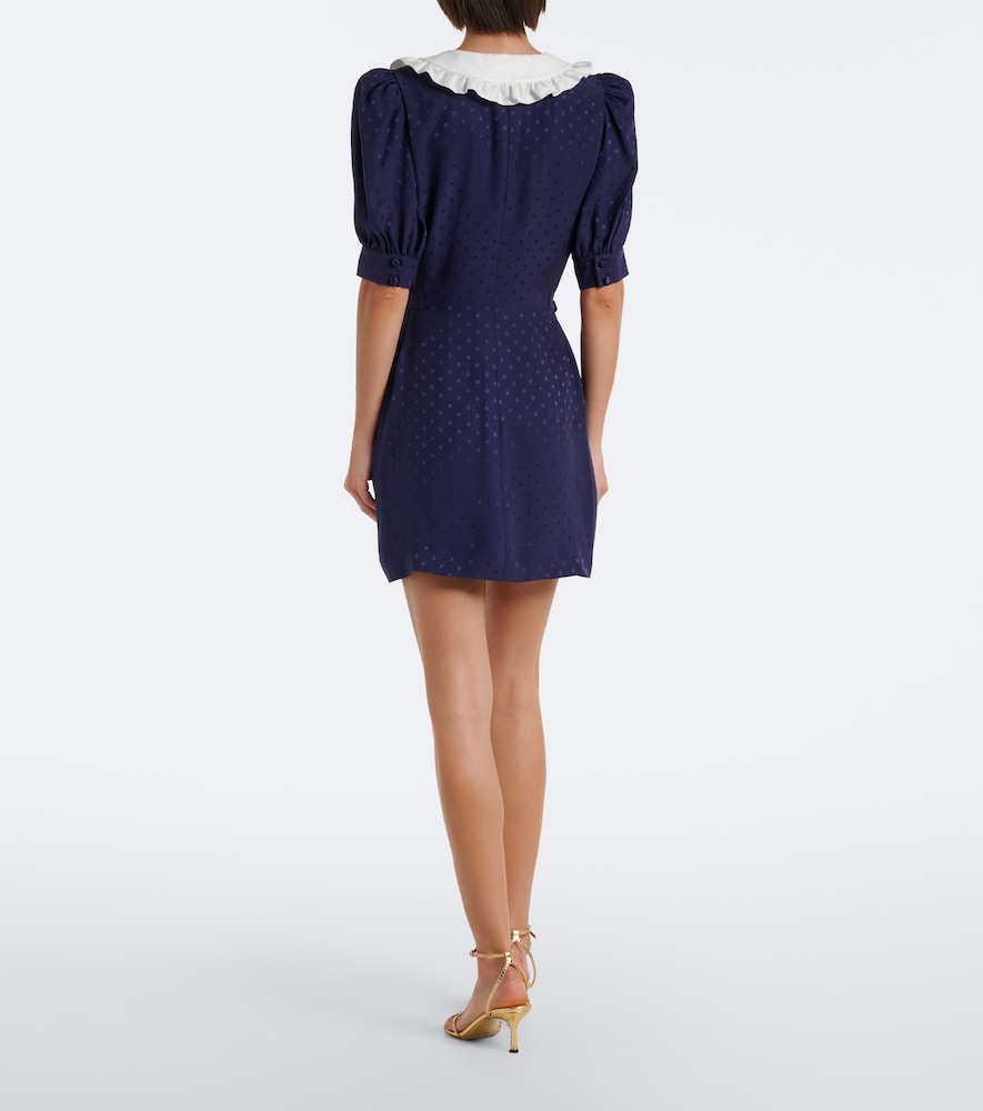 Belted Silk Jacquard Minidress