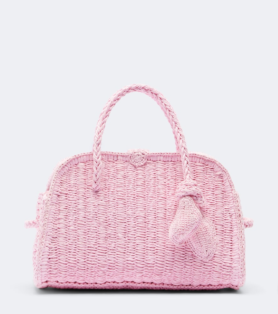 JACQUEMUS Jacquemus Turismo Small raffia-effect bowling bag　Jacquemus Turismo スモール ラフィア風ボウリングバッグ