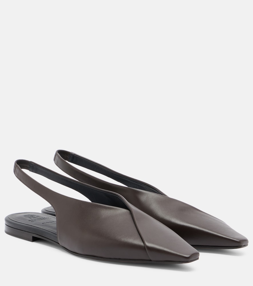 BRUNELLO CUCINELLI Brunello Cucinelli Leather slingback flats　Brunello Cucinelli レザー スリングバック フラット