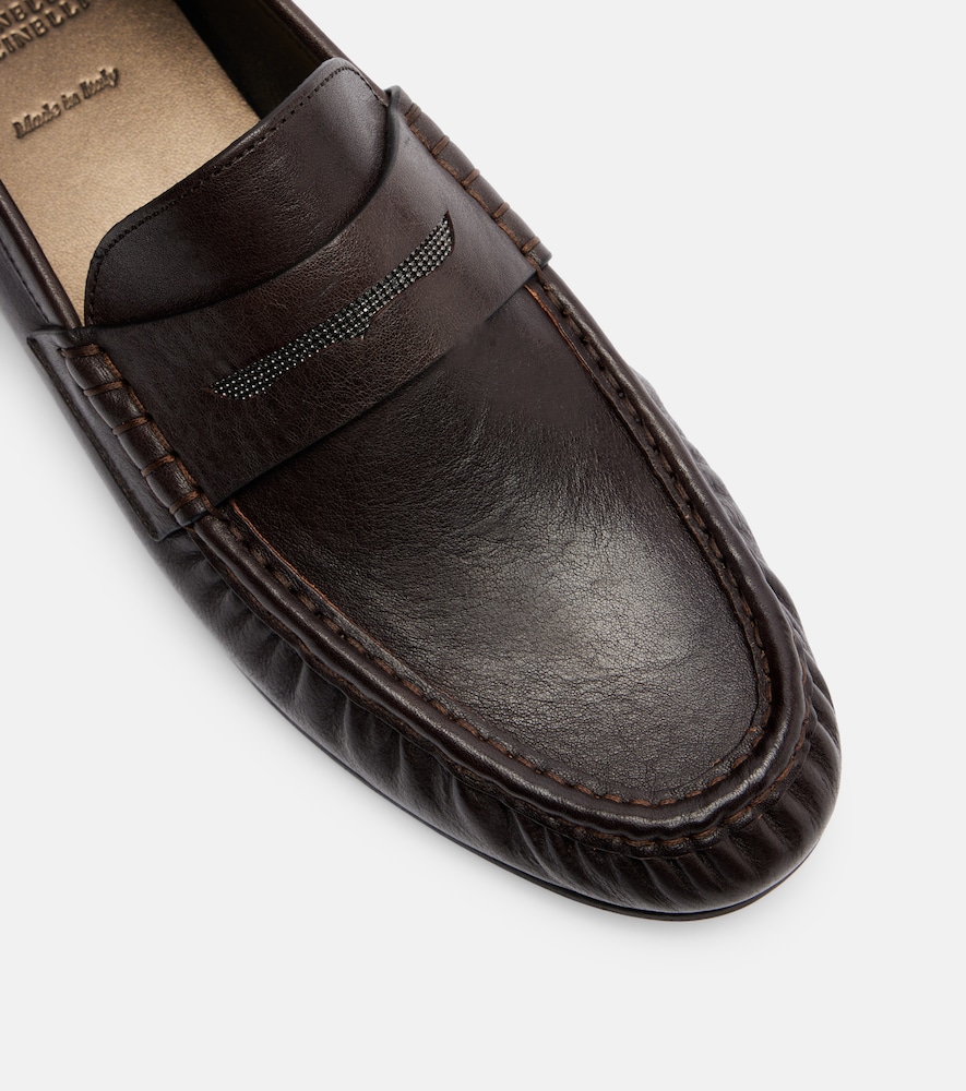 Brunello Cucinelli Brunello Cucinelli Loafers Monili Aus Leder 