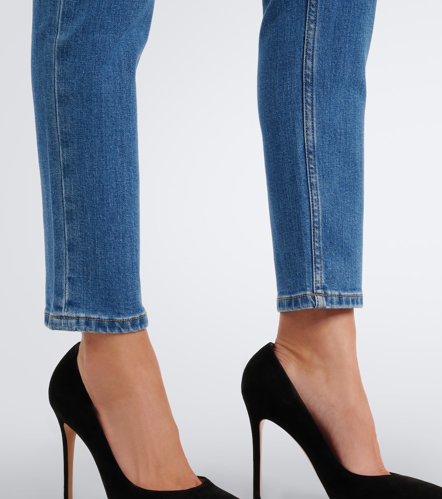 Belted High-Rise Cropped Jeans