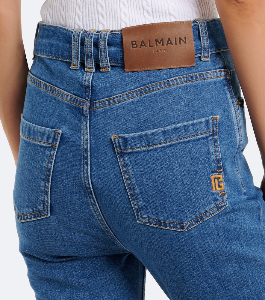 Belted High-Rise Cropped Jeans
