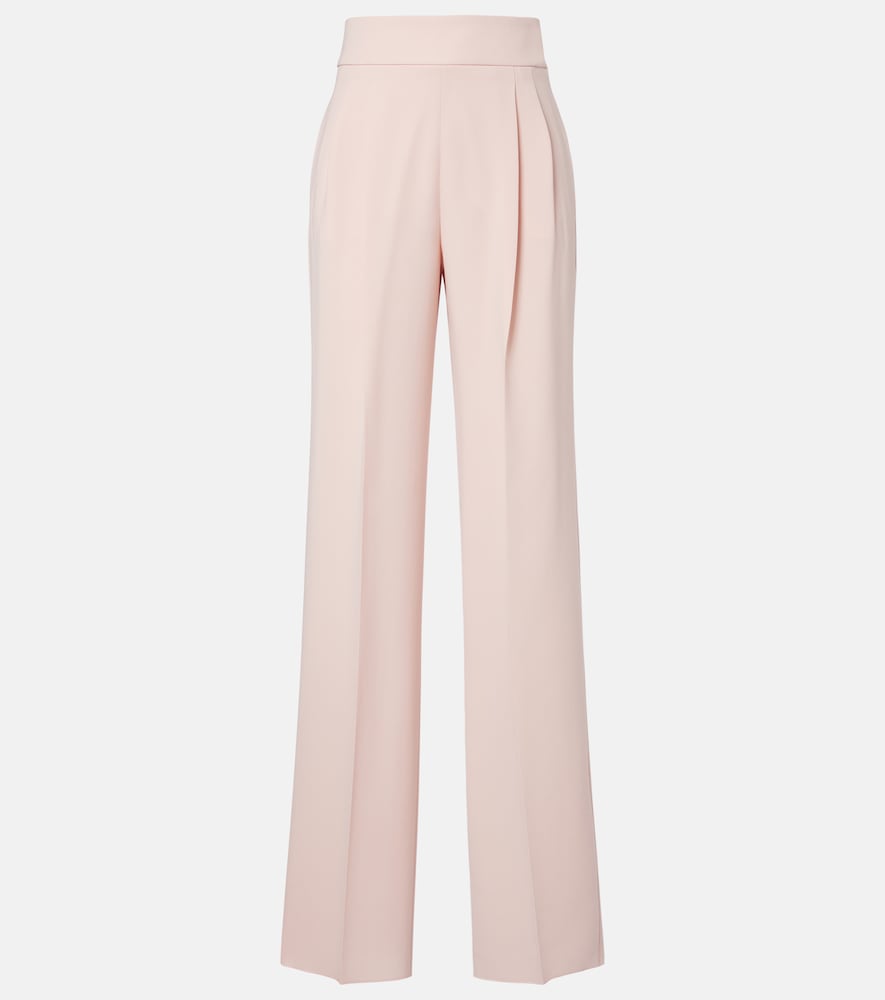 Pantaloni dritti in cady plissÃ©