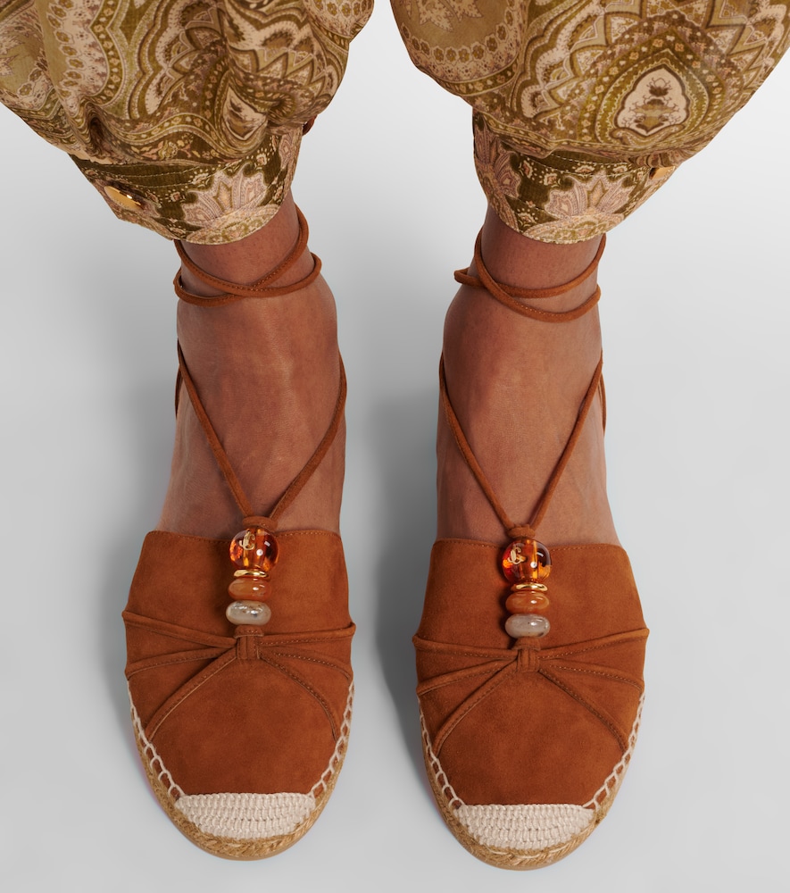 Lemi Embellished Suede Espadrilles