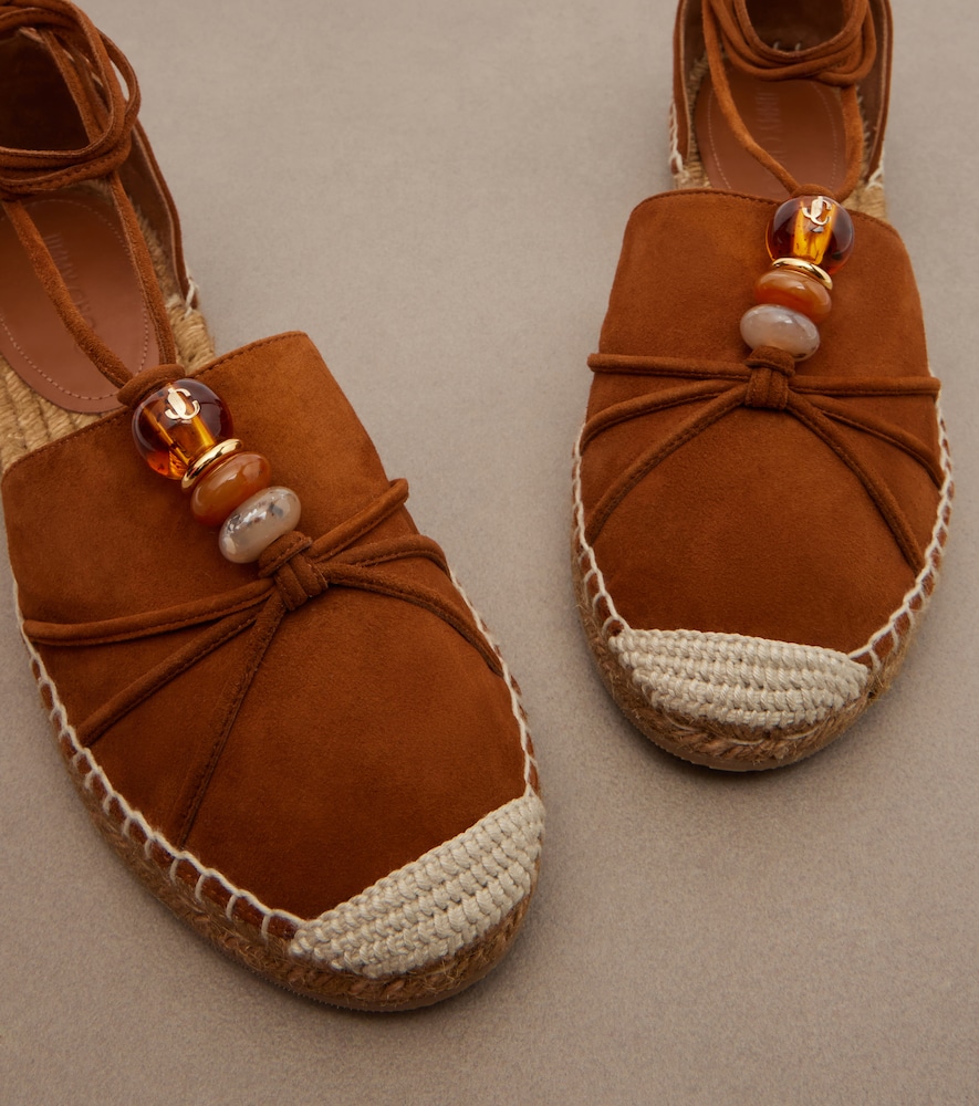  Jimmy Choo Jimmy Choo Lemi Embellished Suede Espadrilles 
