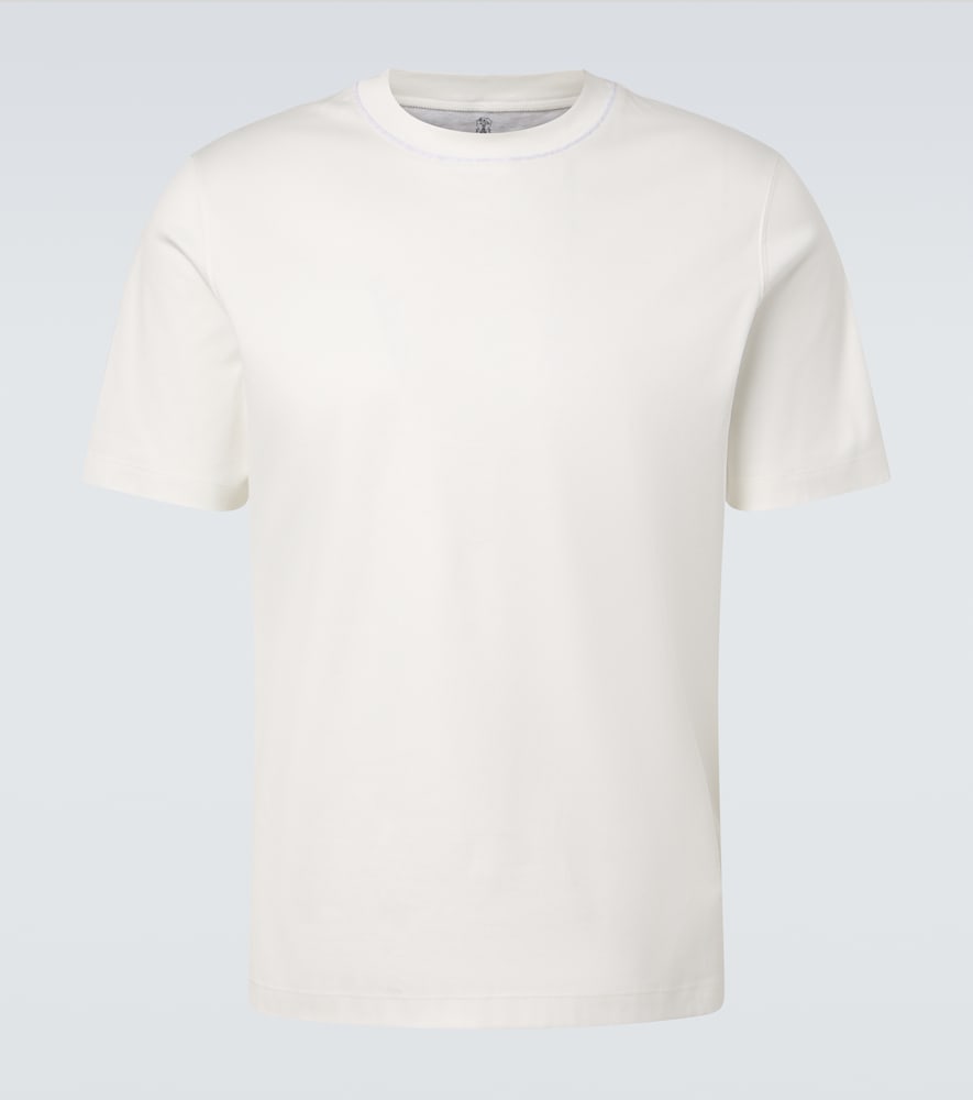 Brunello Cucinelli Men's White Cotton Jersey T-Shirt UK Size 42 - Mytheresa