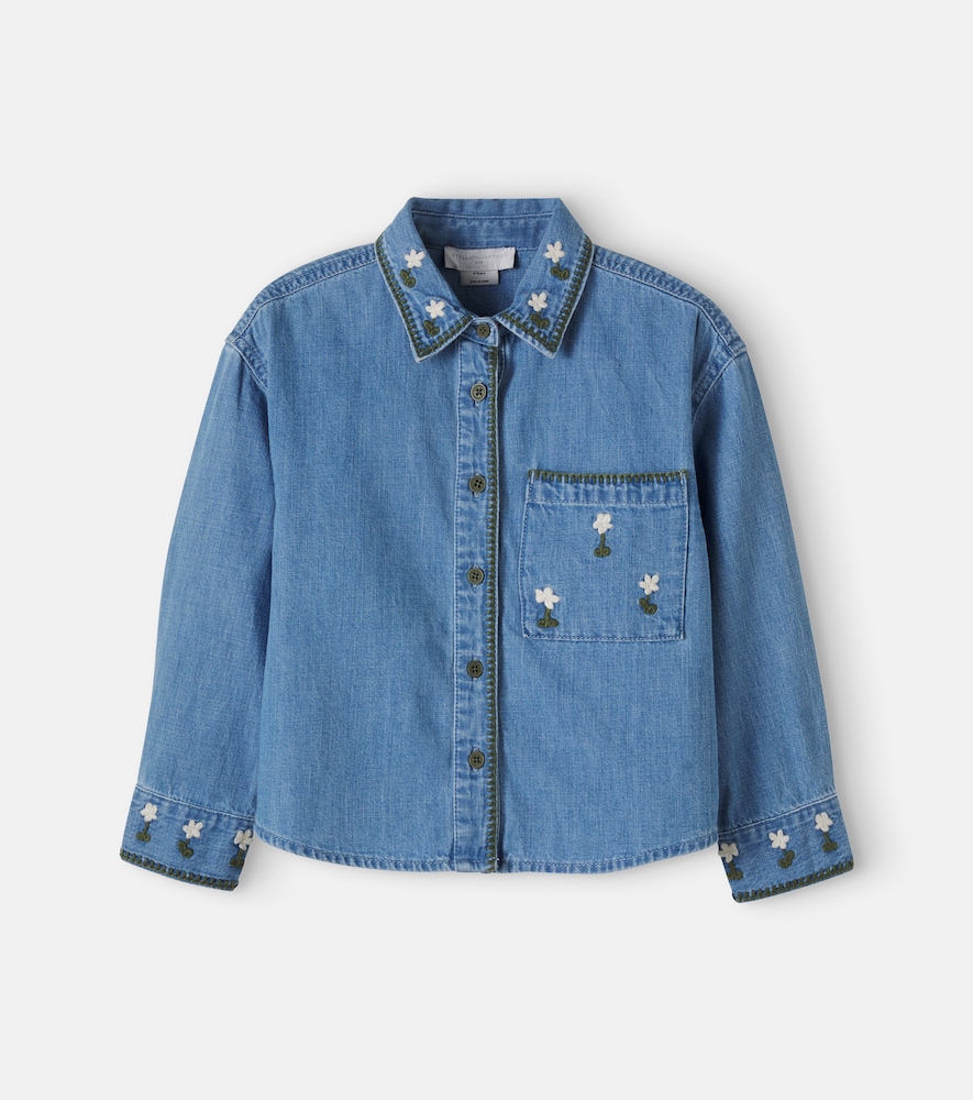 Besticktes Jeanshemd