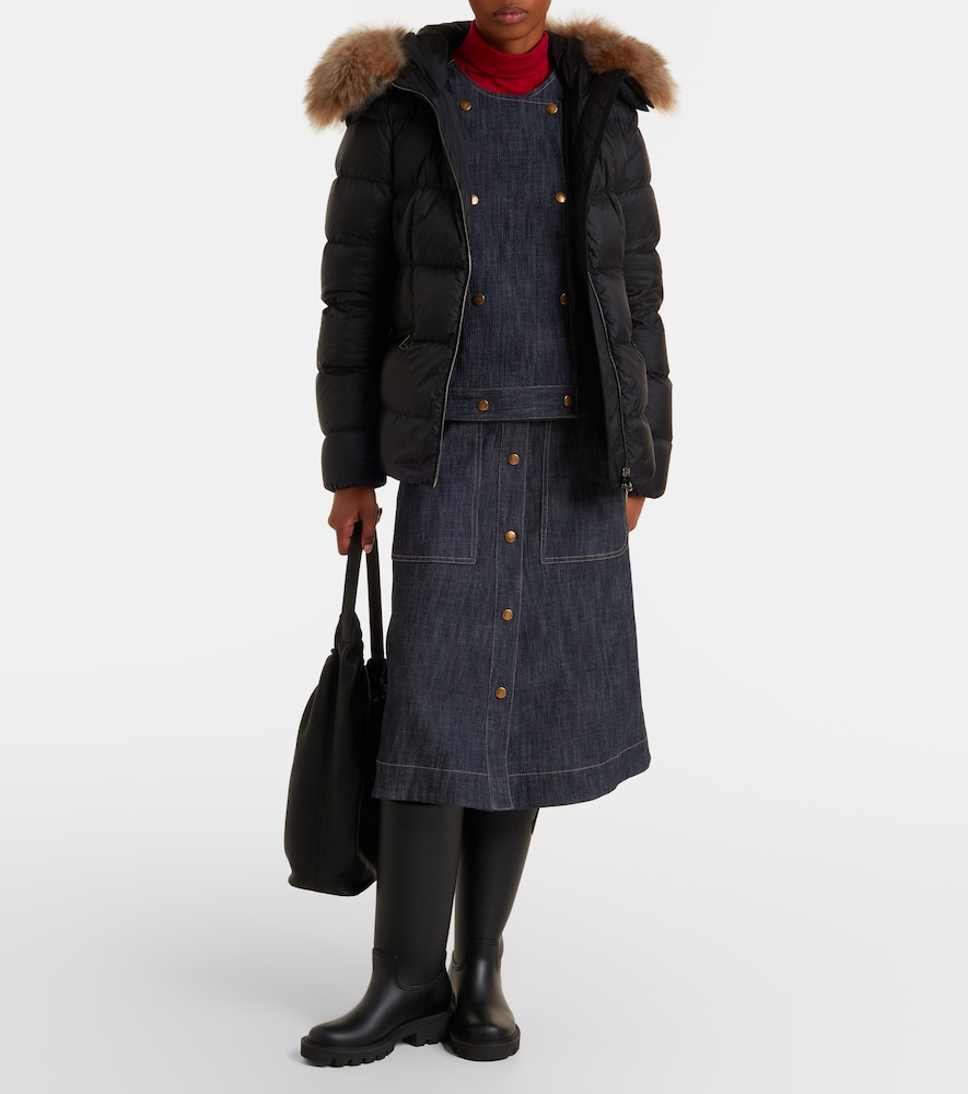  Moncler Moncler Boed Shearling-trimmed Down Jacket 
