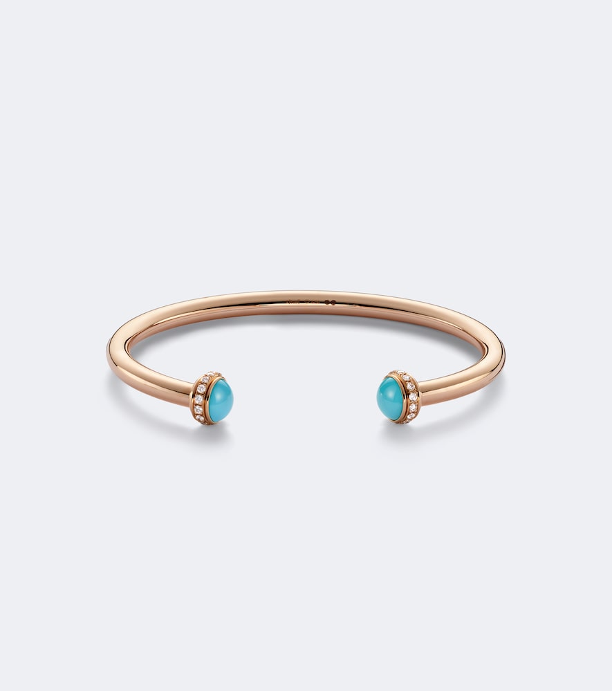 Armreif Possession aus 18kt Roségold mit Diamanten und Türkisen