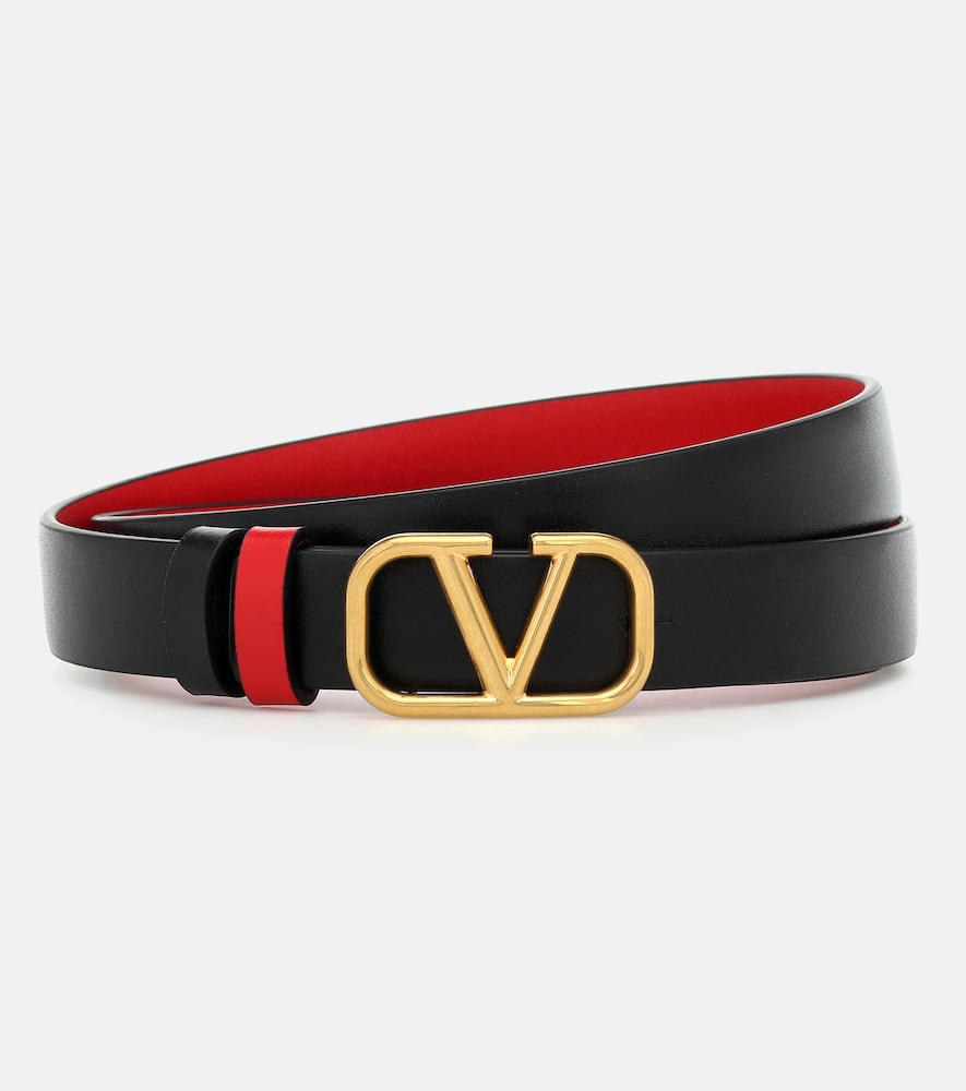 VALENTINO VLOGO REVERSIBLE LEATHER BELT,P00439094