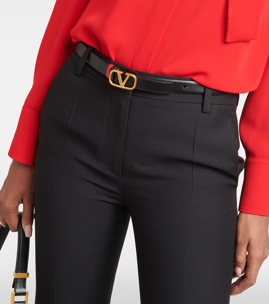 VALENTINO VLOGO REVERSIBLE LEATHER BELT,P00439094