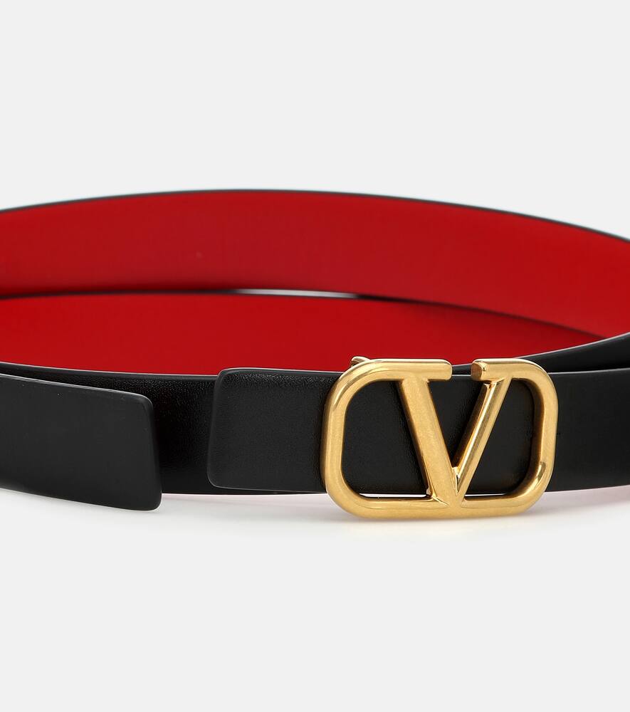 VALENTINO VLOGO REVERSIBLE LEATHER BELT,P00439094