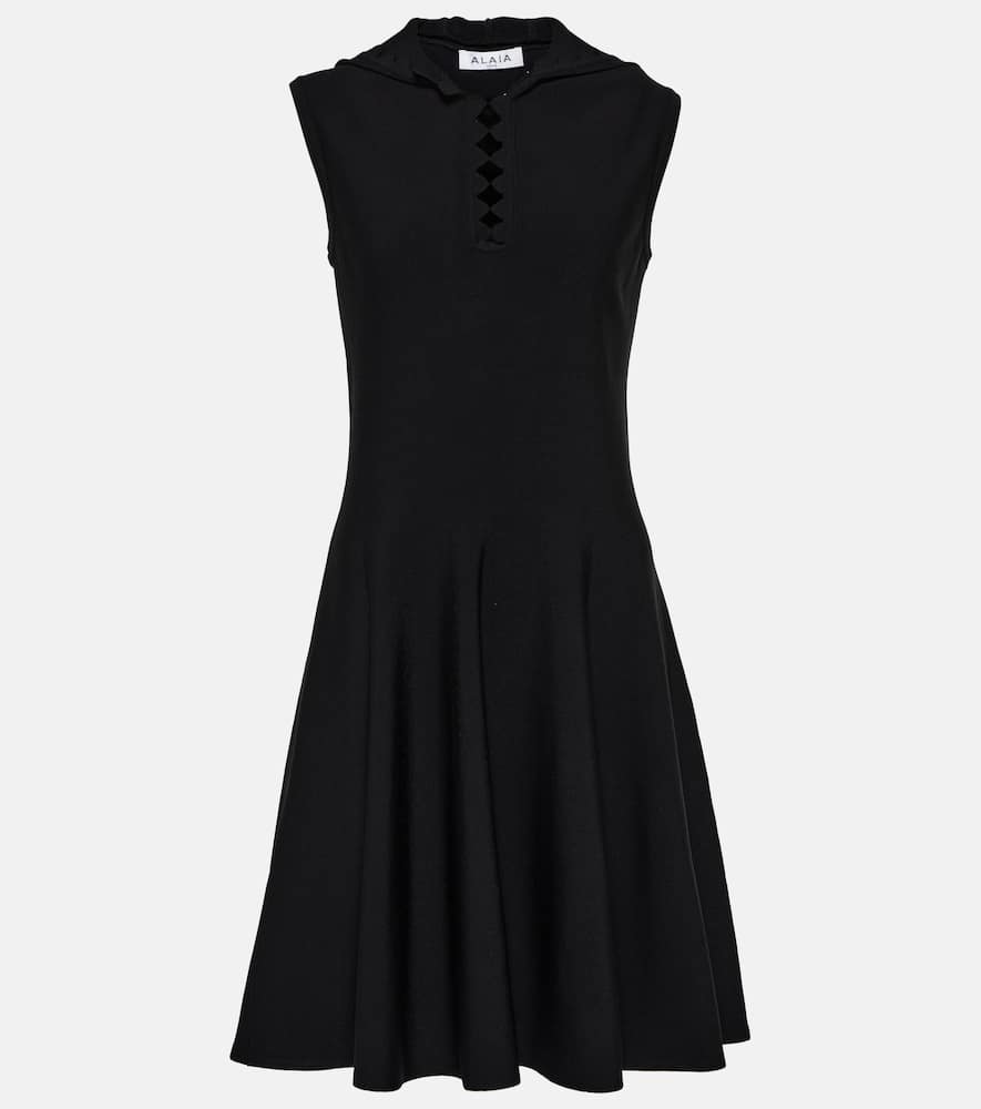 Alaïa Hooded knit minidress