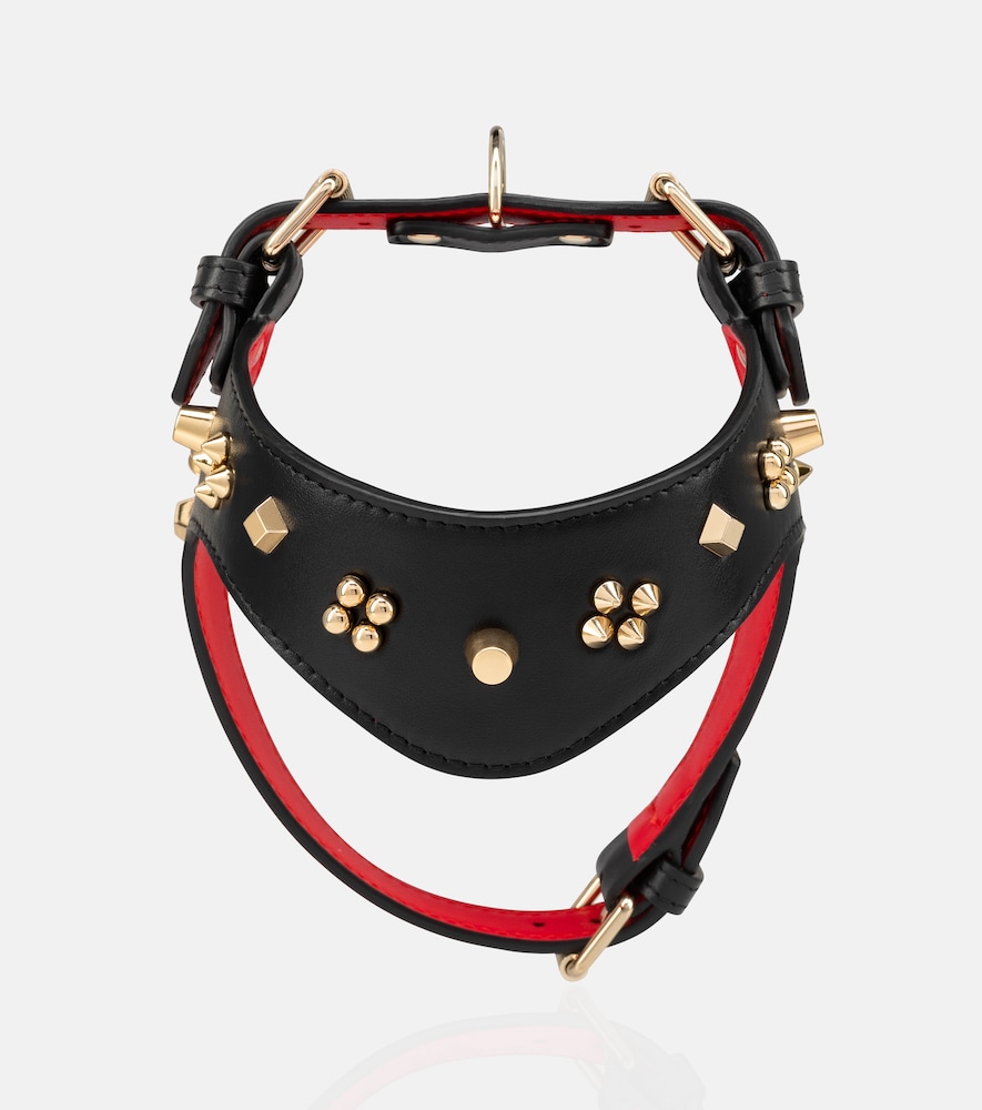 Christian Louboutin Loubiharness S embellished leather dog harness