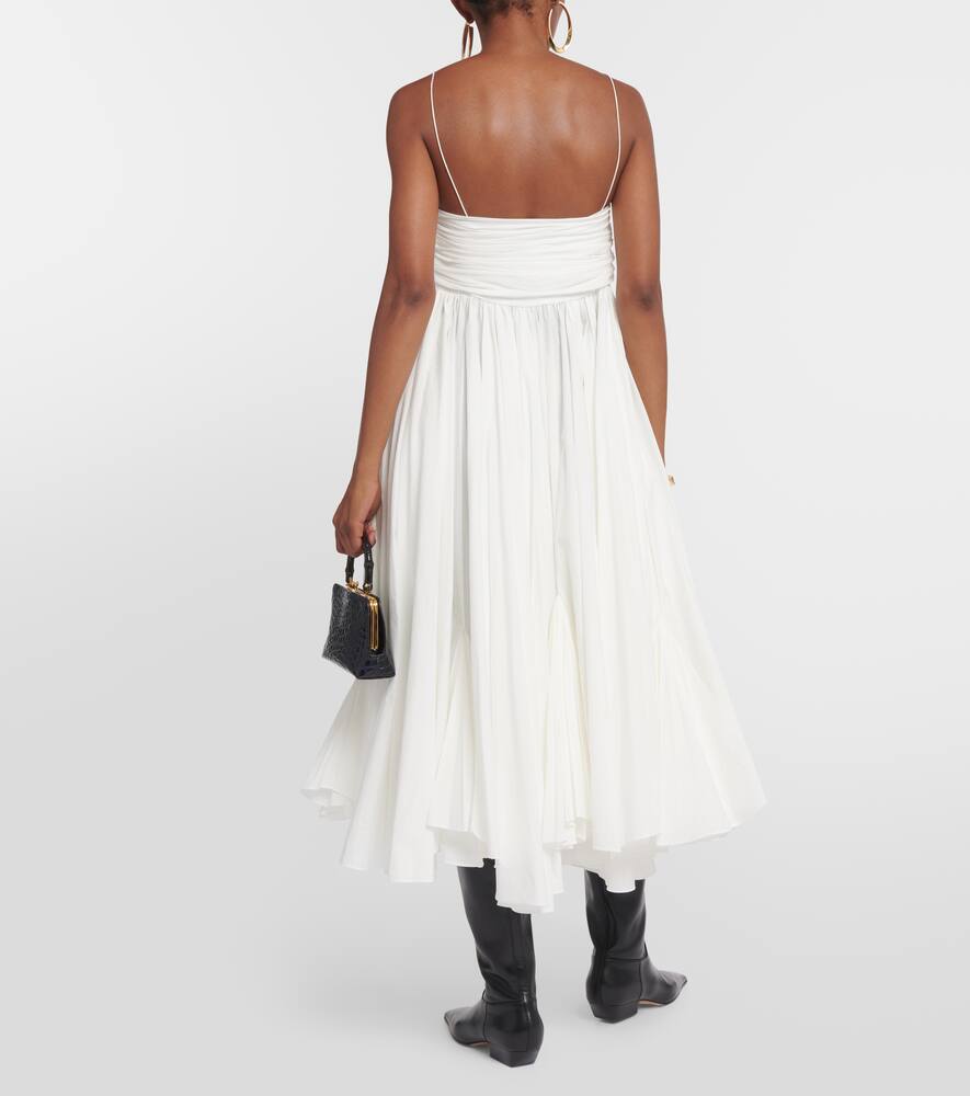 KHAITE LALLY COTTON MIDI DRESS