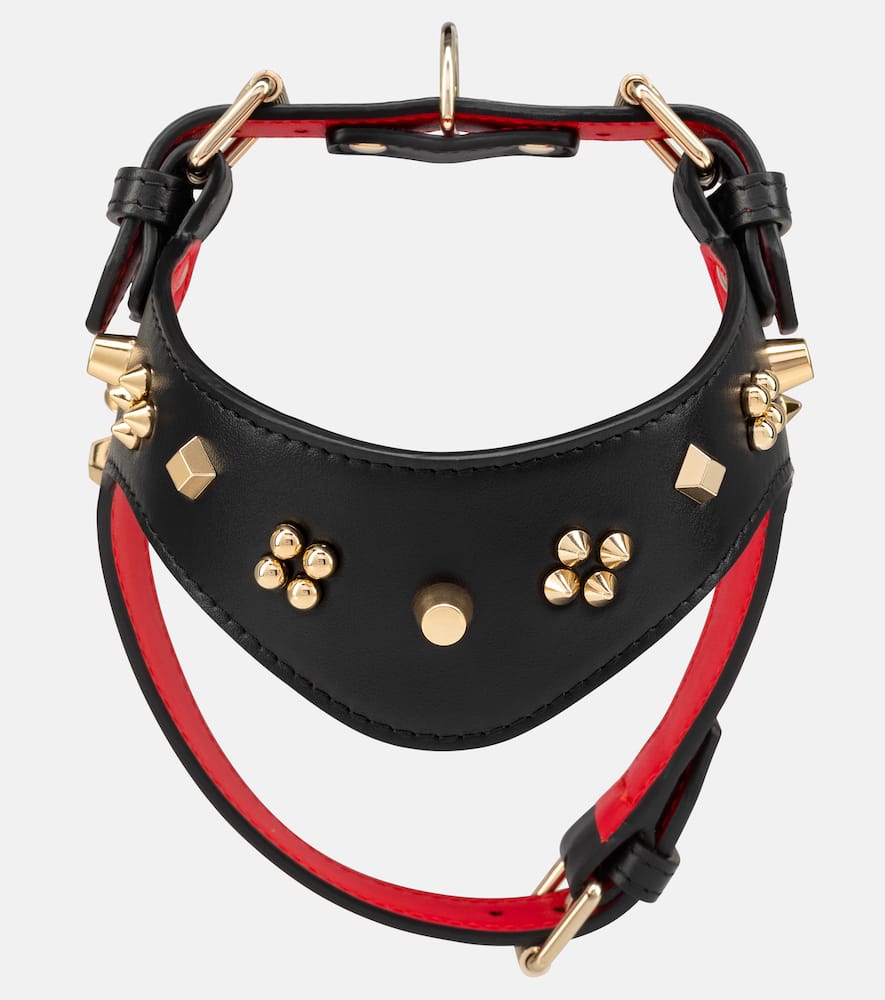 Christian Louboutin Loubiharness embellished leather dog harness