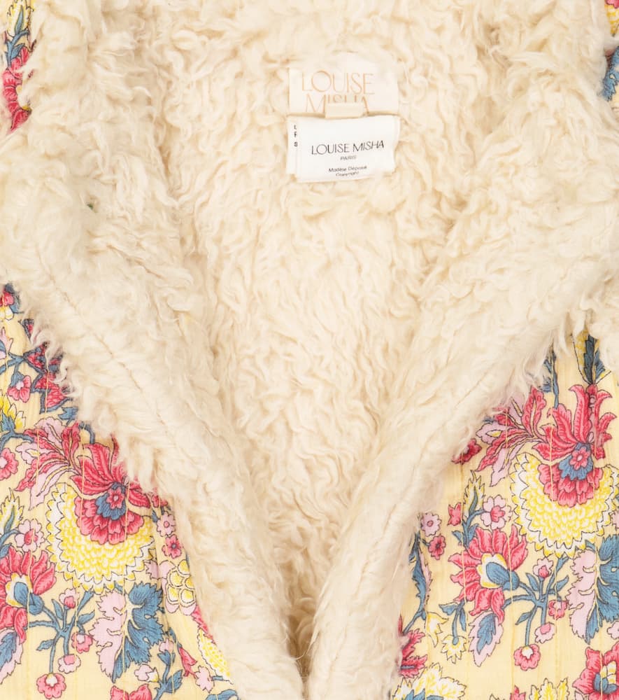 Louise Misha Mackenzie Faux-fur Trimmed Vest In Multicoloured