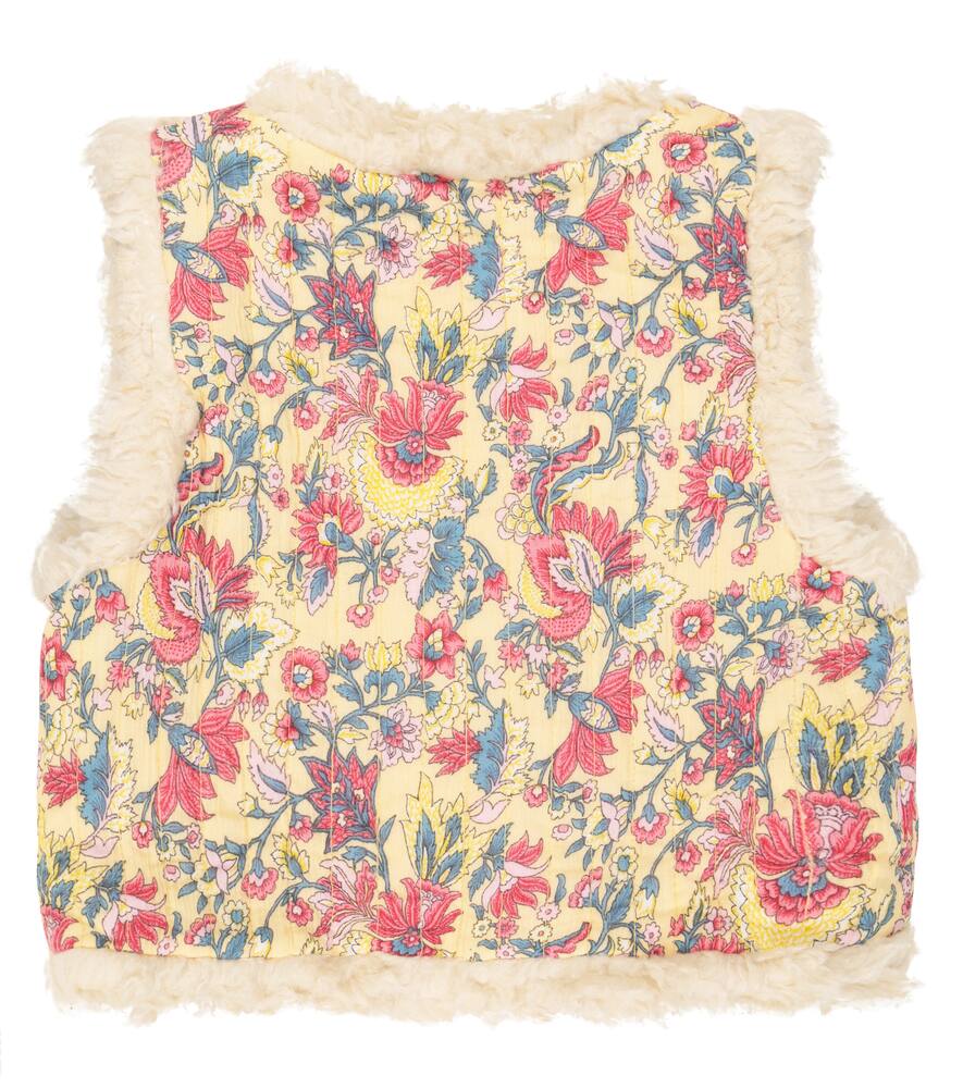 Louise Misha Mackenzie Faux-fur Trimmed Vest In Multicoloured