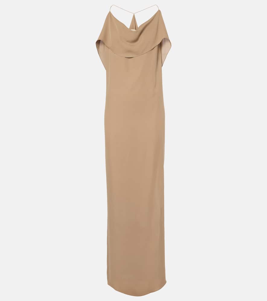 Dandora draped silk gown