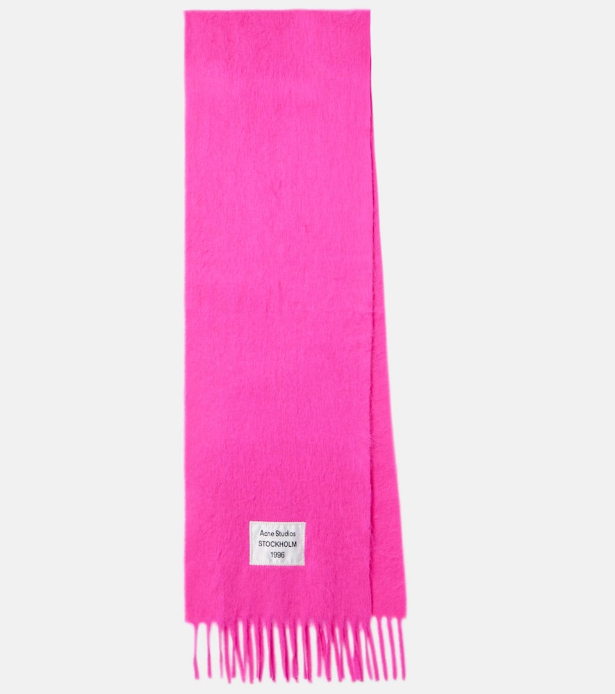 Acne Studios Logo wool-blend scarf