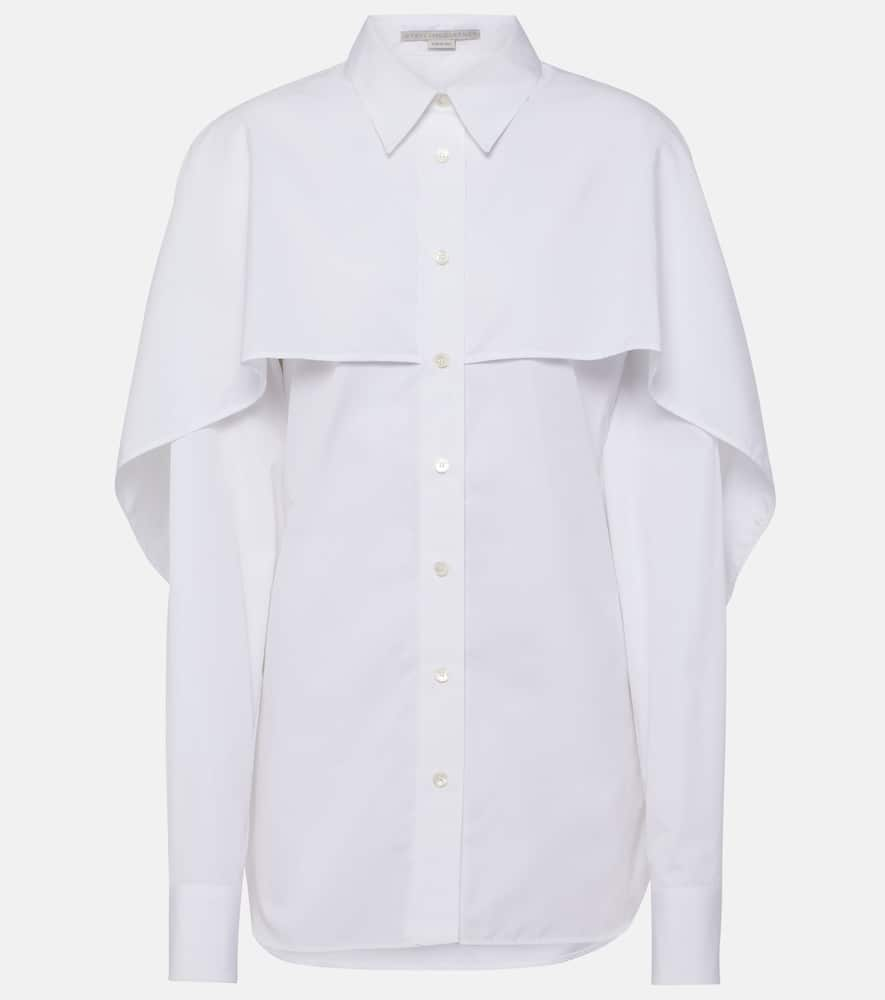 Stella Mccartney Caped Cotton Blouse In White