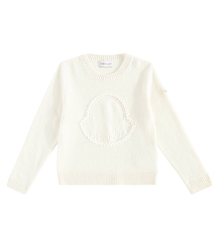 Moncler Enfant Logo wool and cashmere sweater
