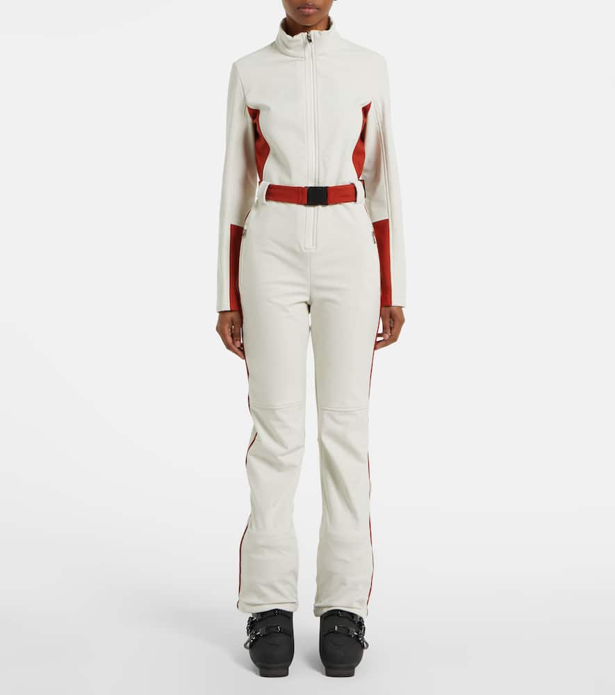 Yves Salomon Belted Ski Suit In White