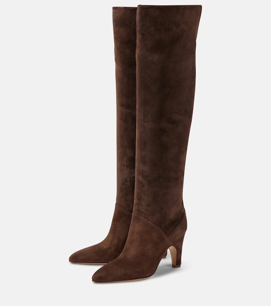 Gabriela Hearst Hana Leather Over-the-knee Boots In Brown