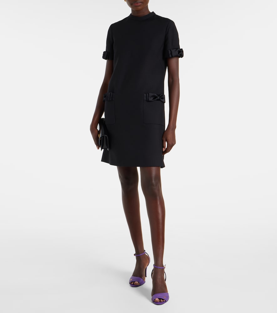 Valentino Crepe Couture bow-detail minidress