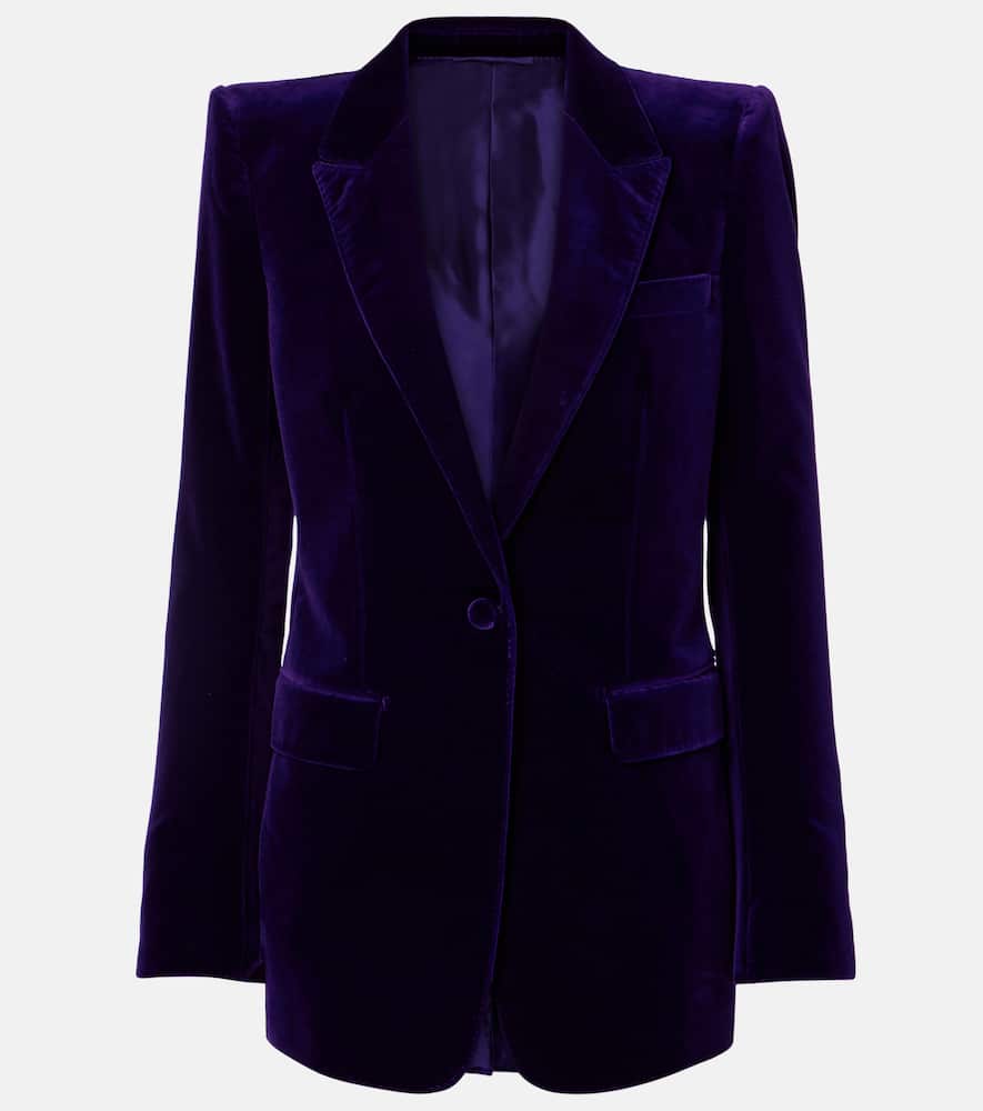 Tom Ford Single-breasted Cotton Velvet Blazer In Multi