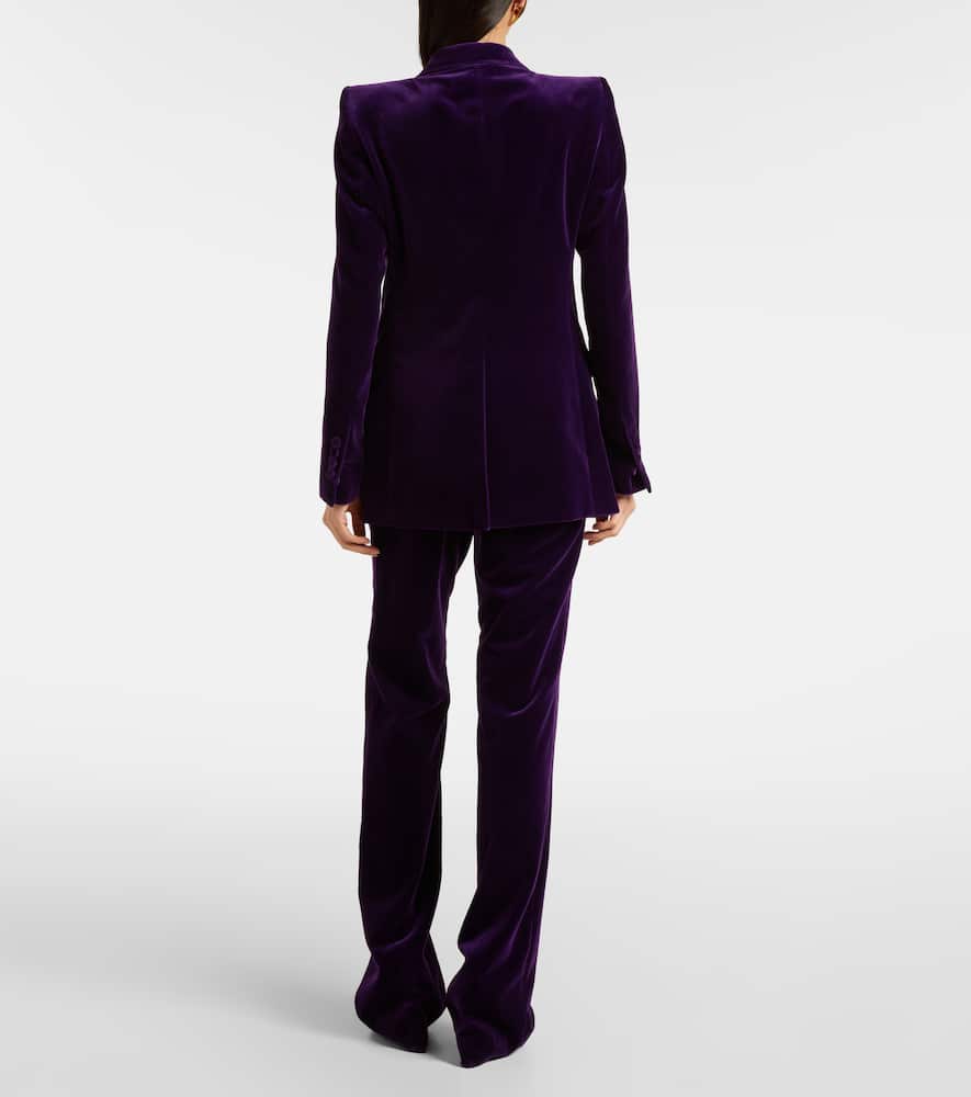 Tom Ford Single-breasted Cotton Velvet Blazer In Multi