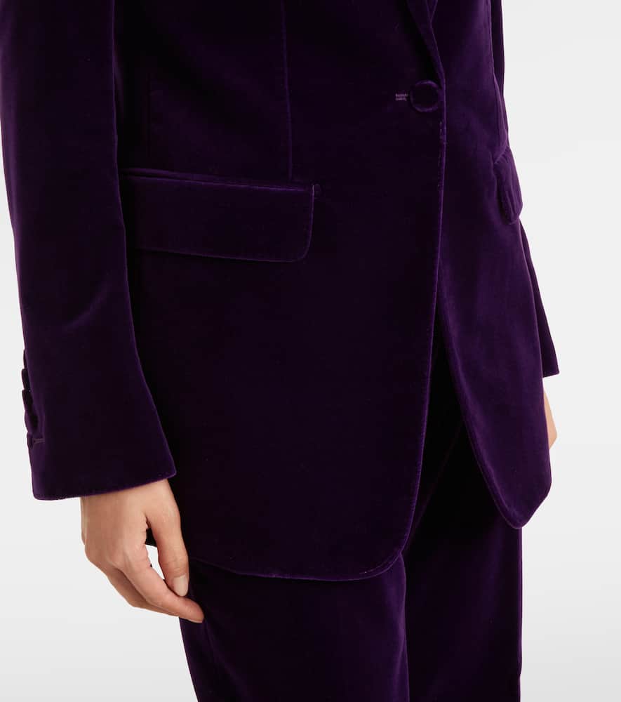Tom Ford Single-breasted Cotton Velvet Blazer In Multi