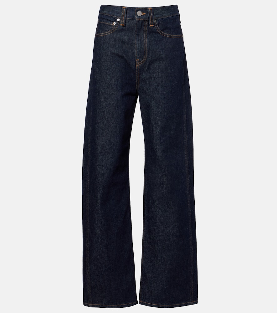Khaite Benson High-rise Wide-leg Jeans In Blue