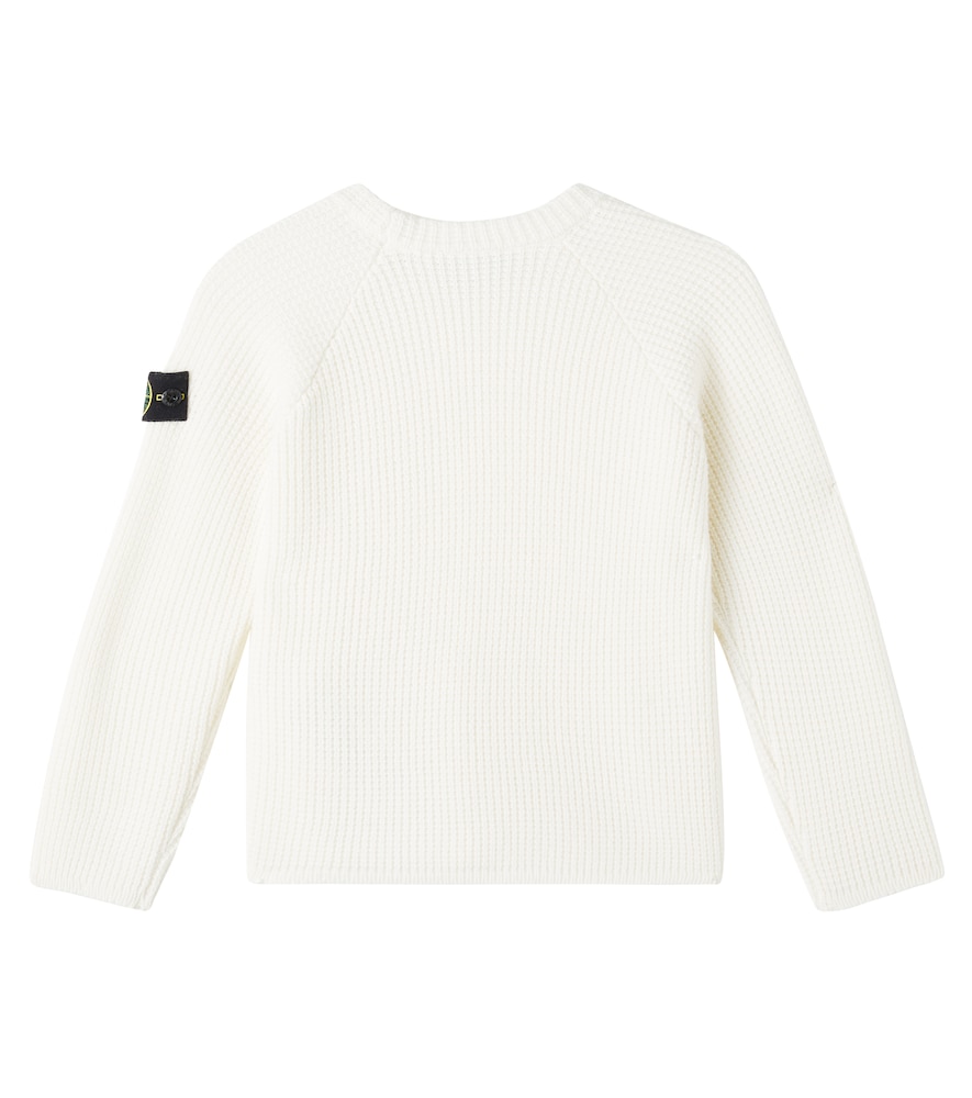  Stone Island Junior Stone Island Junior Compass Waffle-knit Sweater 